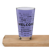 Pint-Glas welcome Violett