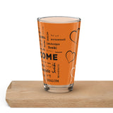 Pint-Glas Welcome orange