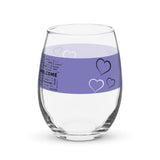 Weinglas ohne Stiel welcome violett