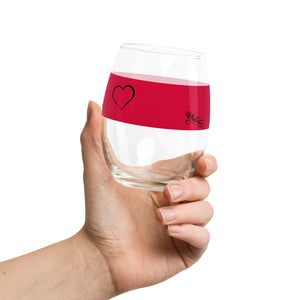 Weinglas ohne Stiel rot