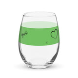 Weinglas ohne Stiel grün