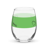 Weinglas ohne Stiel grün