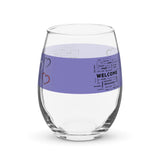 Weinglas ohne Stiel welcome violett