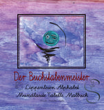 Titelseite des Buches " Der Buchstabenmeister Lippenlesen Alphabet Mädchen Mundlaute Tabelle Malbuch" blauviolett mit Orginalbild  by Madella-Mella Ursula