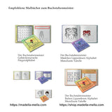 Alle Malbücher zum Buch "Der Buchstabenmeister" by Madella-Mella Ursula