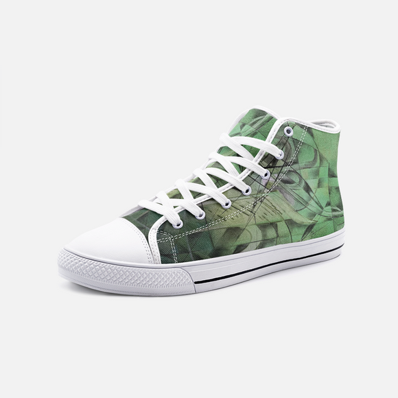 Green Unisex High Top Canvas Shoes Madella-Mella Style