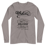 Langärmeliges Unisex-T-Shirt Welcome